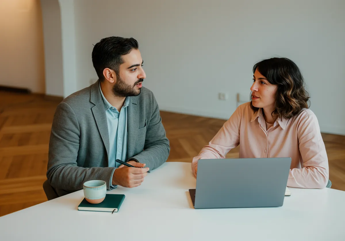 Pessoa anotando metas orientada por coach profissional
